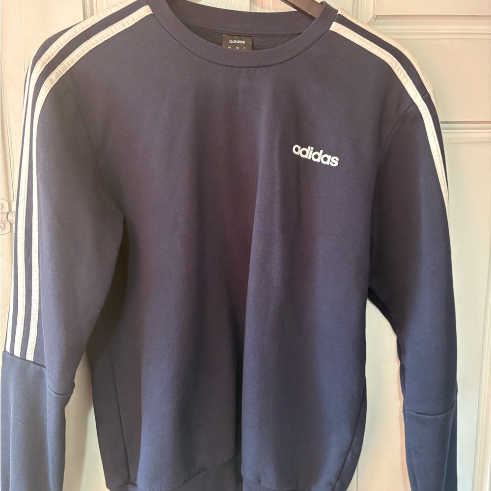 Adidas Men's Dark Blue Crewneck Sweater